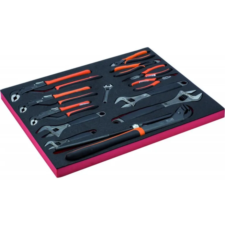 Jeu de pinces/clés, module mousse 3/3 Fit&Go - 13 pcs - Bahco | FF1A50