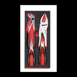 Jeu de 4 pinces en module mousse. 181B.25CPE - 501A - 185A.20CPE - 192A.16CPE - FACOM | MODM.CPE1APF