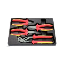 Jeu de 4 pinces isolé 1000V KS, à poignée bi-composants - KS Tools | 117.1100