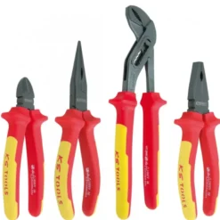 Jeu de 4 pinces isolé 1000V KS, à poignée bi-composants - KS Tools | 117.1100
