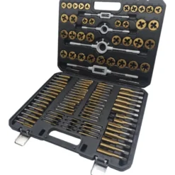 Jeu de tarauds et filières TiN COMPETITION, 110 pcs - KSTools | 512.5070