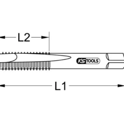 Jeu de 2 tarauds main, gaz - Ø1/2'' KS Tools | 998.0403