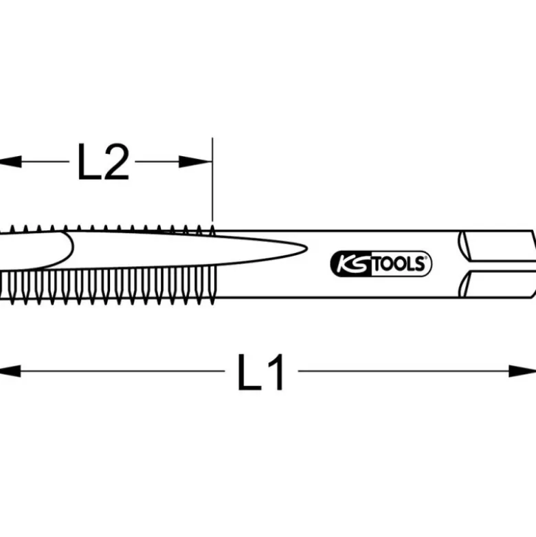 Jeu de 2 tarauds main, gaz - Ø1/2'' KS Tools | 998.0403