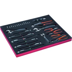Jeu de tournevis/clés/pinces, module mousse 3/3 Fit&Go - 28 pcs - Bahco | FF1A67