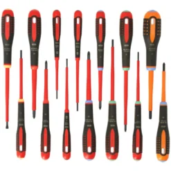 Jeu de tournevis à fente/Phillips/Pozidriv/TORX®/Combi PZ ERGO™ avec poignée en caoutchouc - 14 pcs Bahco | BE-9876S