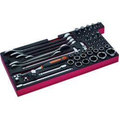 Jeu d’outils échelle métrique, module mousse pour caisses à outils 1483K & 1483KHD - 49 pcs - Bahco | FF3A13