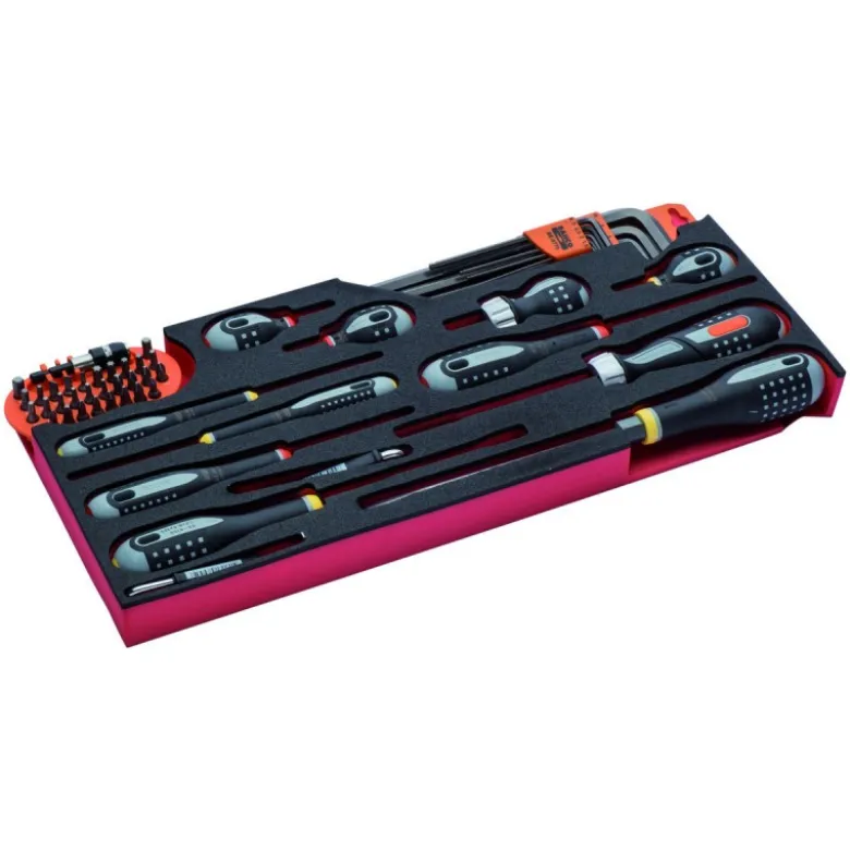 Jeu d’outils échelle métrique, module mousse pour caisses à outils 1483K & 1483KHD - 53 pcs - Bahco | FF3A10
