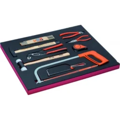Jeu d'outils de frappe et scies, module mousse 3/3 Fit&Go - 9 pcs - Bahco | FF1A41