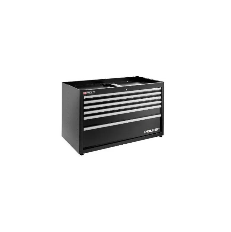 JLS3 MEUBLE BAS DOUBLE A 6 TIROIRS, AVEC UN TIROIR POWER NOIR - JETline - Facom France | JLS3-MBDPOWERBS