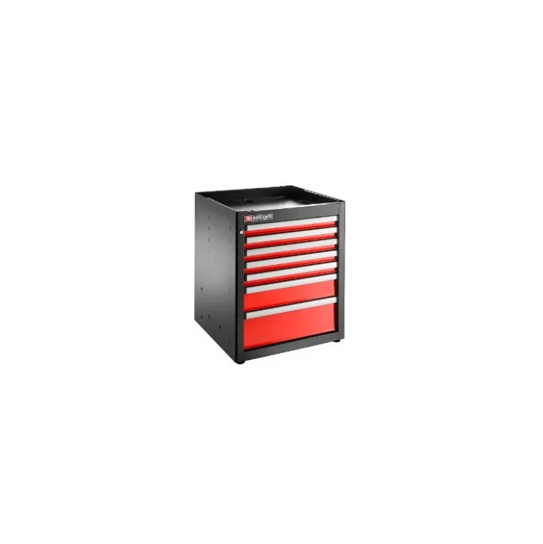 JLS3 MEUBLE BAS SIMPLE A 7 TIROIRS ROUGE - JETline - Facom France | JLS3-MBS7T