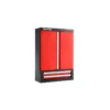 JLS3 MEUBLE HAUT SIMPLE A PORTES PLEINES ET 2 TIROIRS ROUGE - JETline - Facom France | JLS3-2202