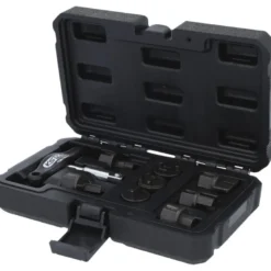 Kit de profilés spéciaux 3/8'' de service à huile pour les vis en plastique d’évacuation - 9 pcs - KSTools | 150.1040
