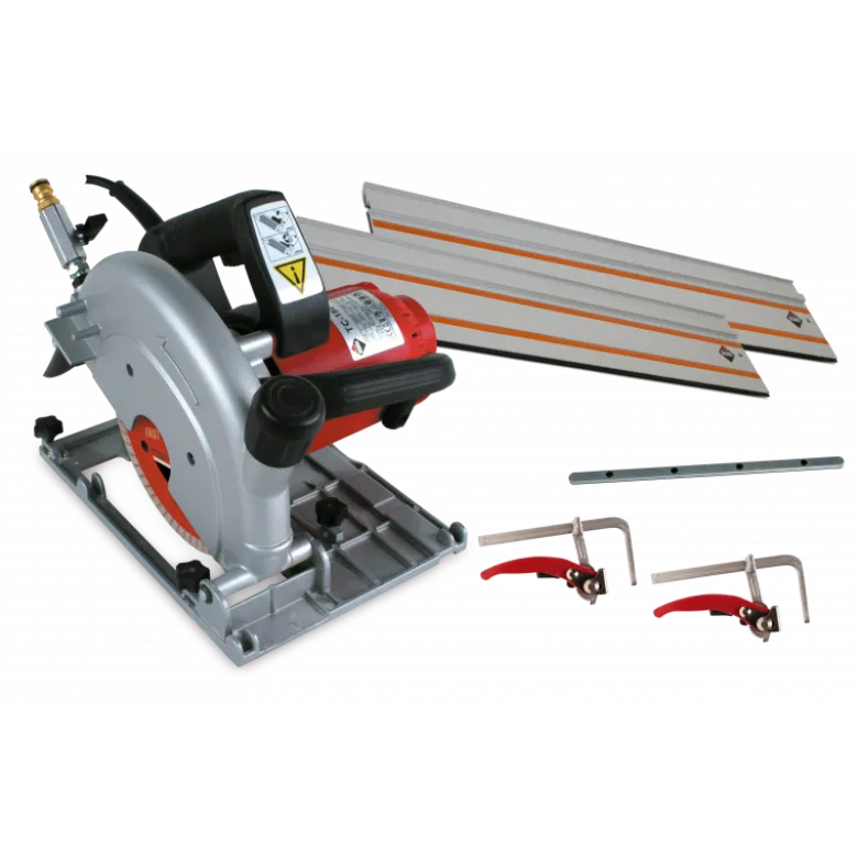 KIT Scie Circulaire plongeante TC-180 - 1800W 230V - 2 guides 80 cm et serres joints - RUBI | 50994