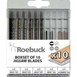 LAME DE SCIE SAUTEUSE METAL BOIS COFFRET DE 10 - ROEBUCK | 854381