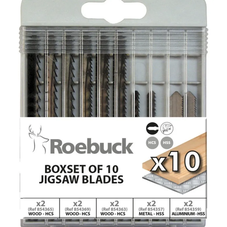 LAME DE SCIE SAUTEUSE METAL BOIS COFFRET DE 10 - ROEBUCK | 854381
