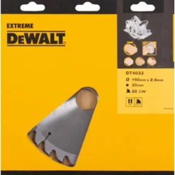 Lame pour scie circulaire portative Extreme 190 x 30 - 28 dents - Dewalt | DT4033