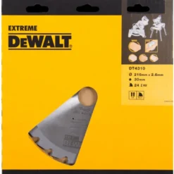 Lame pour scies circulaires stationnaires Extreme - diamètre 216 x 30 mm - 24 dents - Dewalt | DT4310