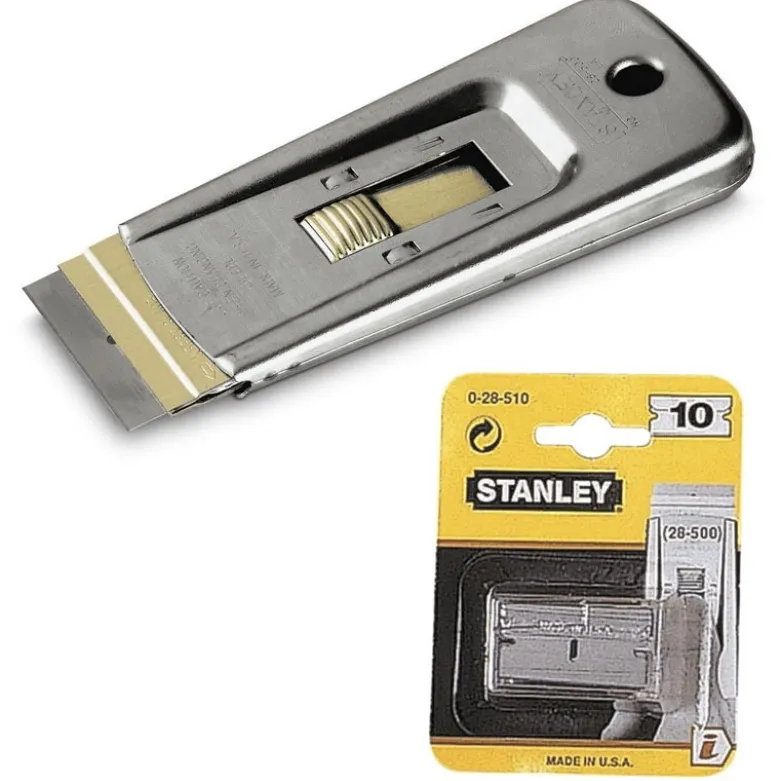 LAMES DE GRATTE-VITRES METAL - ETUI 10 LAMES STANLEY 0-28-510