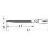 Lime demi-ronde douce emmanchée, L.250 mm KS Tools | 157.0116
