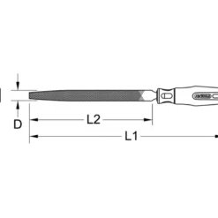 Lime demi-ronde douce emmanchée, L.250 mm KS Tools | 157.0116