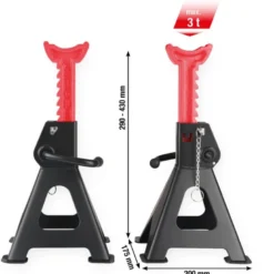 Lot de 2 chandelles à crémaillère Performance, 3 t - KSTools | 160.1250