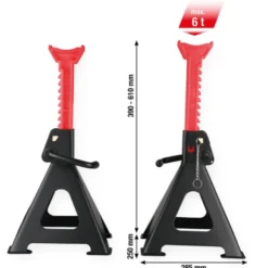 Lot de 2 chandelles à crémaillère Performance, 6 t - KSTools | 160.1255