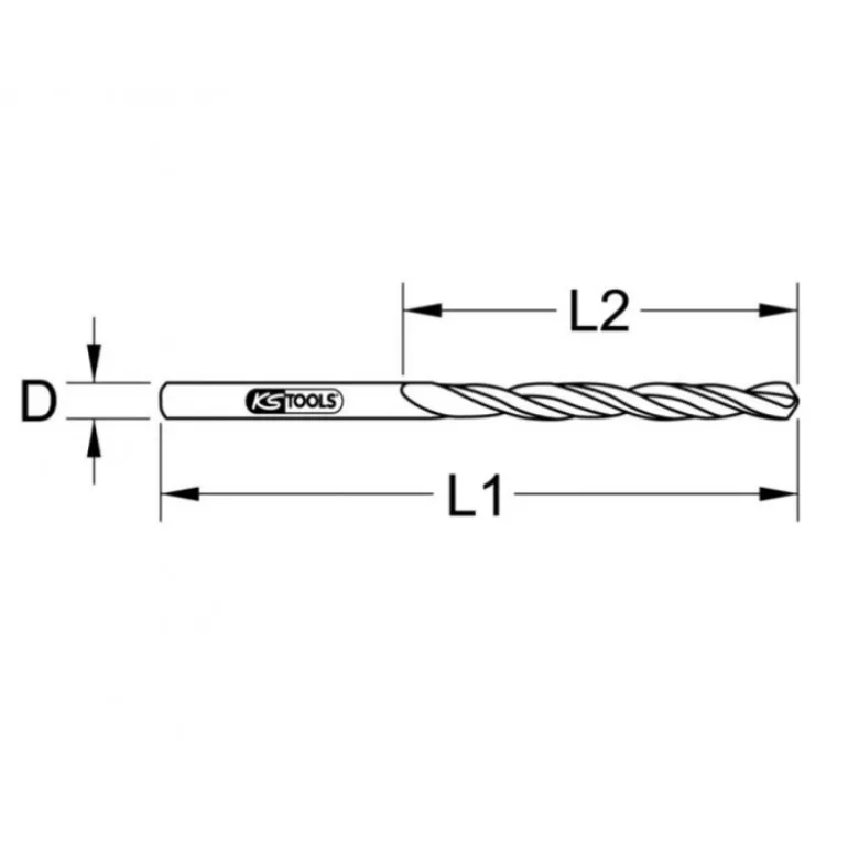 Lot de 10 forets HSS-CO au cobalt, Ø5,3 mm KS Tools | 330.3053