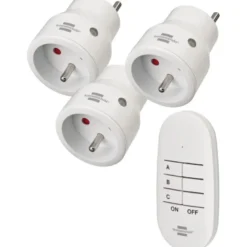 Lot de 3 mini prises télécommandées avec télécommande RC CE2 3001 - Brennenstuhl | 1507071