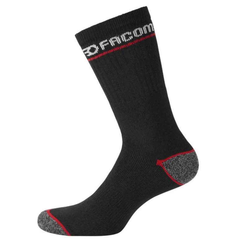 Lot de 3 paires de chaussettes de travail longues - FACOM | FX/1/CHS/X3/RED