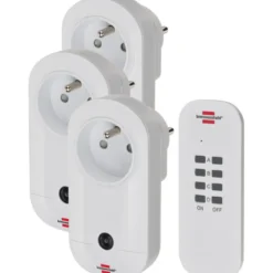 Lot de 3 prises télécommandées avec télécommande RC CE1 3001 - Brennenstuhl | 1507041