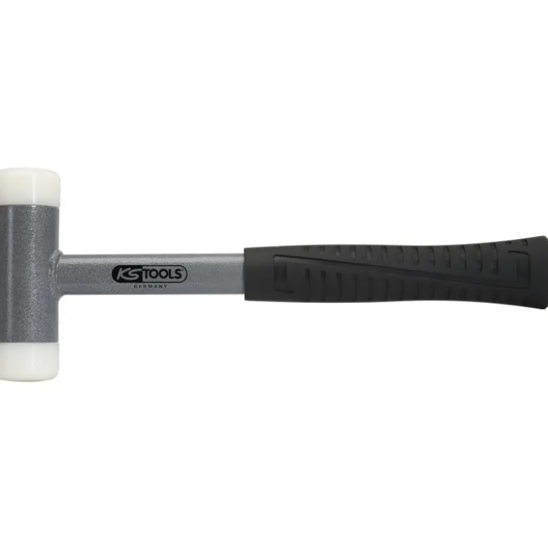 Maillet à embouts plastiques anti rebonds, manche acier, L, 300 mm, Ø 40 mm - KS Tools | 140.5273