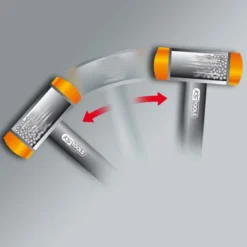 Maillet à embouts plastiques anti rebonds, manche acier, L, 300 mm, Ø 40 mm - KS Tools | 140.5273