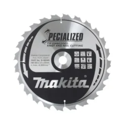 Makita lame carbure bois pour scies circulaires 24 dents alésage 20 mm Makita | B-33093
