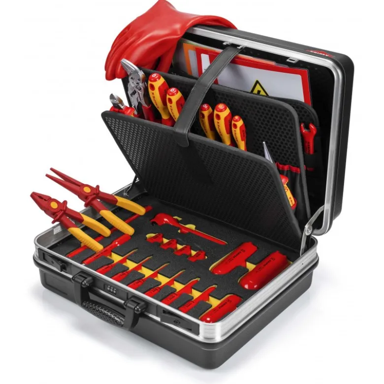 Mallette à outils "Basic" E-Mobilité - Coque en ABS résistant - 41 compartiments - KNIPEX | 002105EV