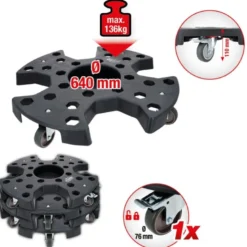 Manipulateur de jantes et pneus, force 136 kg, Ø 640 mm - KSTools | 160.0690
