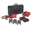 M18 BLHPT202C V-SET Sertisseuse Brushless 18V, 2Ah + 3 mâchoires Profile V (15/22/28 mm) Milwaukee | 4933451134