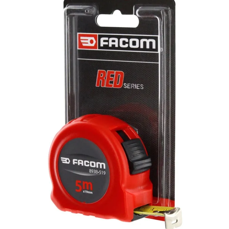 Mesure 5 m avec blocage, ruban nylon 19 mm, double faces - FACOM | 893B.519PB