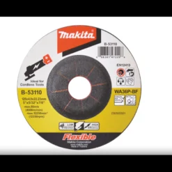 Meule à ébarber flexible pour métal et inox, pour meuleuses d'angle à batterie MAKITA | B-53110