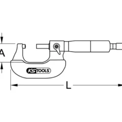 Micrometre, 50-75mm KSTools | 300.0557