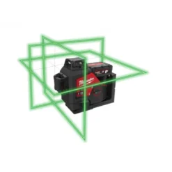 Mini kit laser vert 3 lignes 360°, 12V, 4Ah - Milwaukee | 4933499379