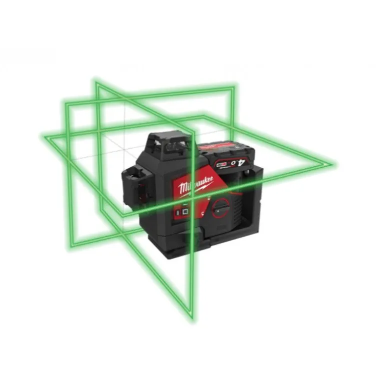 Mini kit laser vert 3 lignes 360°, 12V, 4Ah - Milwaukee | 4933499379