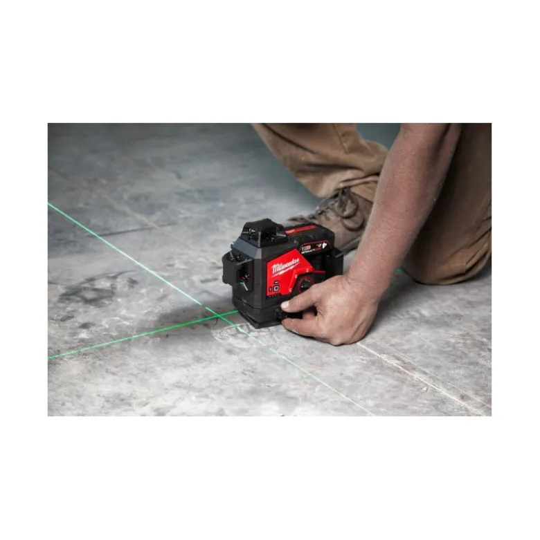 Mini kit laser vert 3 lignes 360°, 12V, 4Ah - Milwaukee | 4933499379