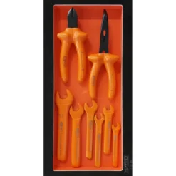 Module de 6 clés à fourches et 2 pinces isolées 1000 V - KSTools | 713.1124