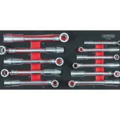 Module de clés à pipe débouchées - 6 pans, 11 pièces - KS Tools | 713.2011