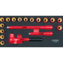 Module de douilles et accessoires isolés 1000V, 18 pièces - KS Tools | 713.2018