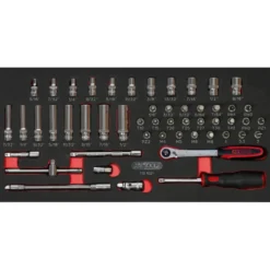 Module de douilles et accessoires ULTIMATE 1/4" en pouces, 51 pièces - KS Tools | 713.1021