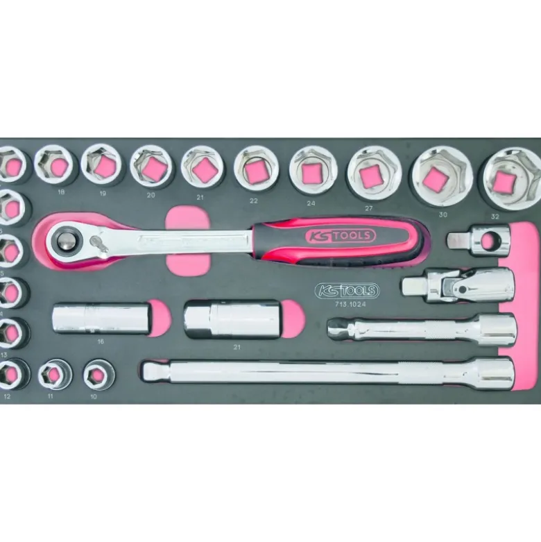 Module de douilles et accessoires ULTIMATE 1/2", 24 pièces - KS Tools | 713.1024