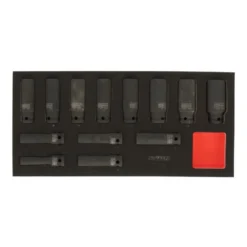 Module de douilles longues à chocs 1/2'' 12 pans, 13 pièces - KSTools | 713.1032