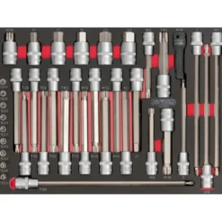 Module d'embouts longs pour la mécanique 1/4" - 1/2", 38 pièces" - KS Tools | 712.5038