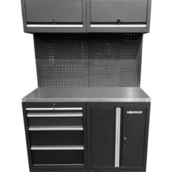Module d’extension du système d’armoire d’atelier, plan de travail en acier inoxydable - KSTools | 866.6030